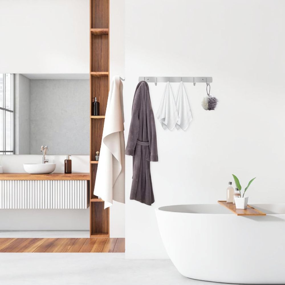 Home Bathroom Organizer - Uniwersalny, wiszący wieszak ze stali nierdzewnej,